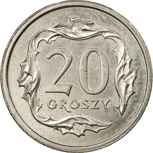 Rewers monety - 20 groszy 2004 MW - cena  monety - Polska, III RP po denominacji