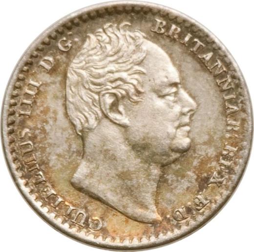 Anverso Penique 1834 "Maundy" - valor de la moneda de plata - Gran Bretaña, Guillermo IV