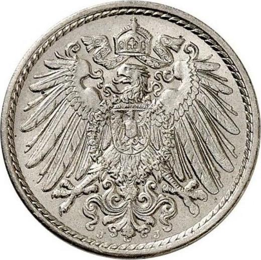 Reverso 5 Pfennige 1900 J "Tipo 1890-1915" - valor de la moneda  - Alemania, Imperio alemán