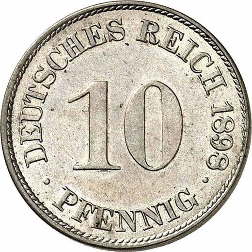 Аверс монеты - 10 пфеннигов 1898 года J "Тип 1890-1916" - цена  монеты - Германия, Германская Империя