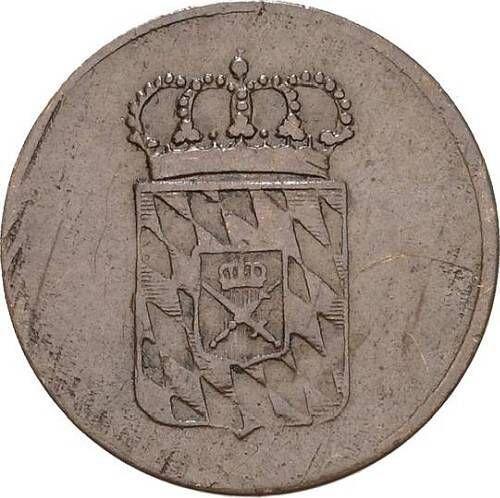 Аверс монеты - 1 пфенниг 1829 года - цена  монеты - Бавария, Людвиг I