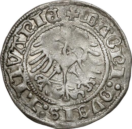 Реверс монеты - Полугрош (1/2 гроша) 1516 года "Литва" - цена серебряной монеты - Польша, Сигизмунд I Старый