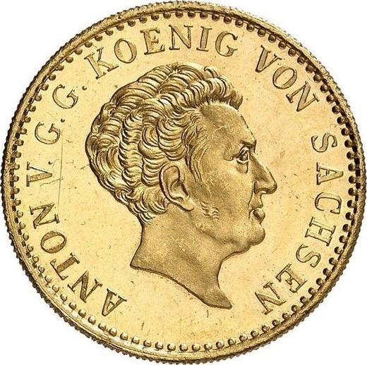 Аверс монеты - 5 талеров 1834 года G - цена золотой монеты - Саксония-Альбертина, Антон