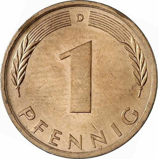 Anverso 1 Pfennig 1976 D - valor de la moneda  - Alemania, RFA