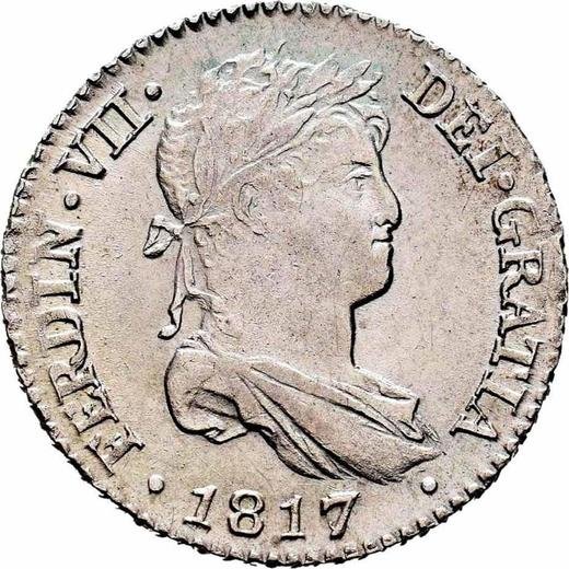 Awers monety - 1 real 1817 M GJ - cena srebrnej monety - Hiszpania, Ferdynand VII