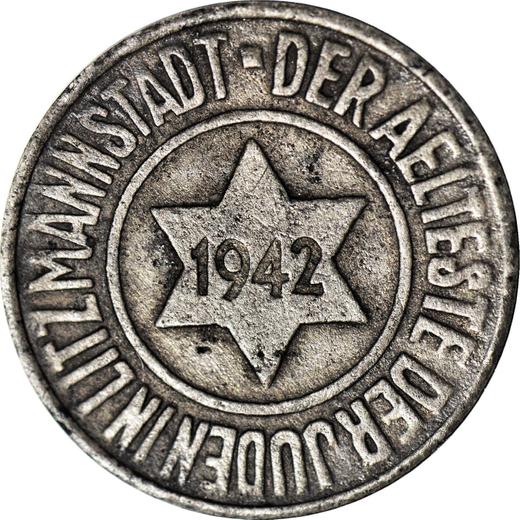 Аверс монеты - 10 пфеннигов 1942 года "Лодзинское гетто" Второй выпуск - цена  монеты - Польша, Немецкая оккупация