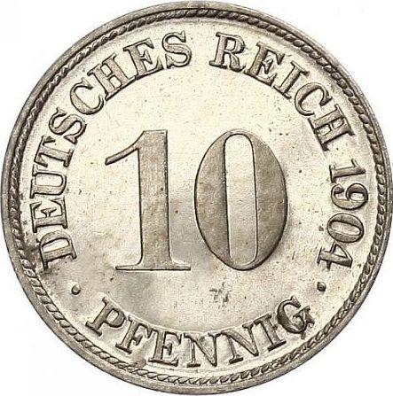Anverso 10 Pfennige 1904 D "Tipo 1890-1916" - valor de la moneda  - Alemania, Imperio alemán