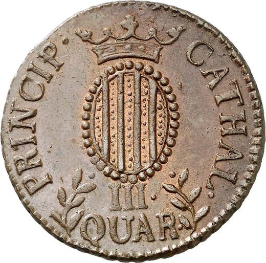 Reverso 3 cuartos 1812 "Cataluña" - valor de la moneda  - España, Fernando VII