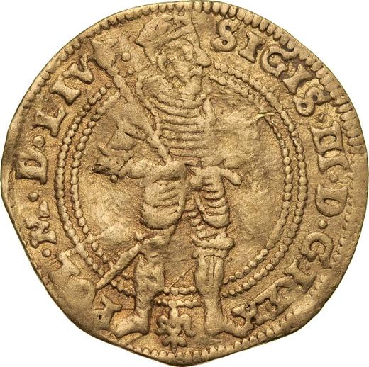 Аверс монеты - Дукат 1588 года "Рига" - цена золотой монеты - Польша, Сигизмунд III Ваза