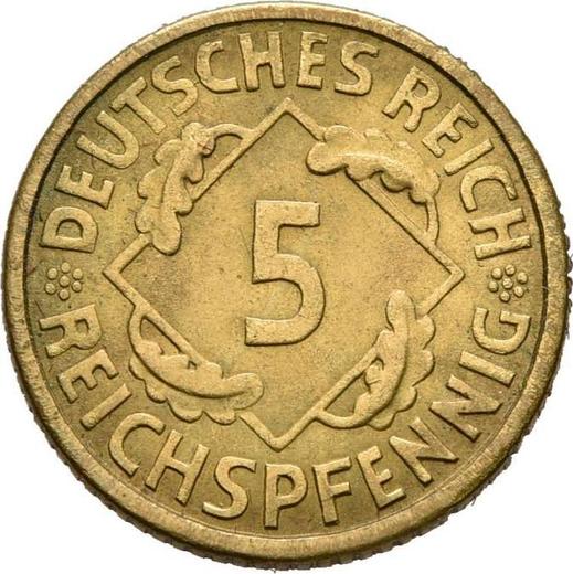 Awers monety - 5 reichspfennig 1926 A - cena  monety - Niemcy, Republika Weimarska