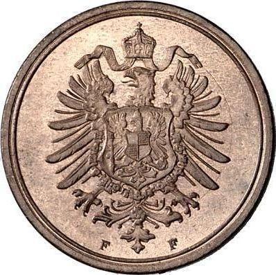 Реверс монеты - 1 пфенниг 1876 года F "Тип 1873-1889" - цена  монеты - Германия, Германская Империя