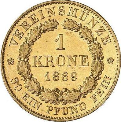 Revers Krone 1869 - Goldmünze Wert - Bayern, Ludwig II