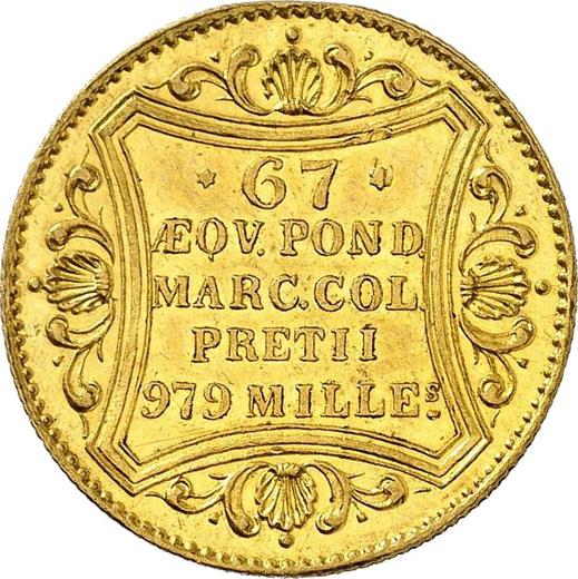 Reverse Ducat 1866 -  Coin Value - Hamburg, Free City
