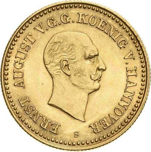 Anverso 5 táleros 1839 S - valor de la moneda de oro - Hannover, Ernesto Augusto 