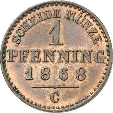 Reverso 1 Pfennig 1868 C - valor de la moneda  - Prusia, Guillermo I