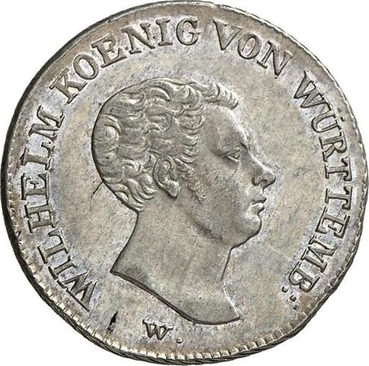 Avers 10 Kreuzer 1818 W - Silbermünze Wert - Württemberg, Wilhelm I