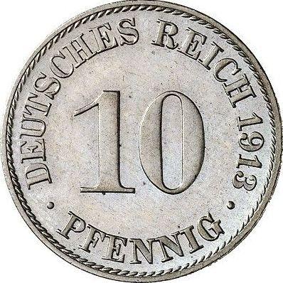Avers 10 Pfennig 1913 A "Typ 1890-1916" - Münze Wert - Deutschland, Deutsches Kaiserreich