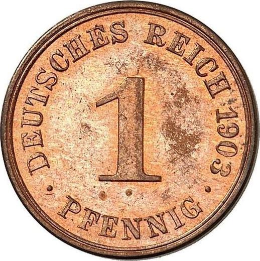 Аверс монеты - 1 пфенниг 1903 года A "Тип 1890-1916" - цена  монеты - Германия, Германская Империя