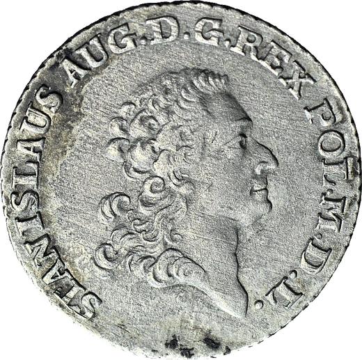 Аверс монеты - Злотовка (4 гроша) 1777 года EB - цена серебряной монеты - Польша, Станислав II Август