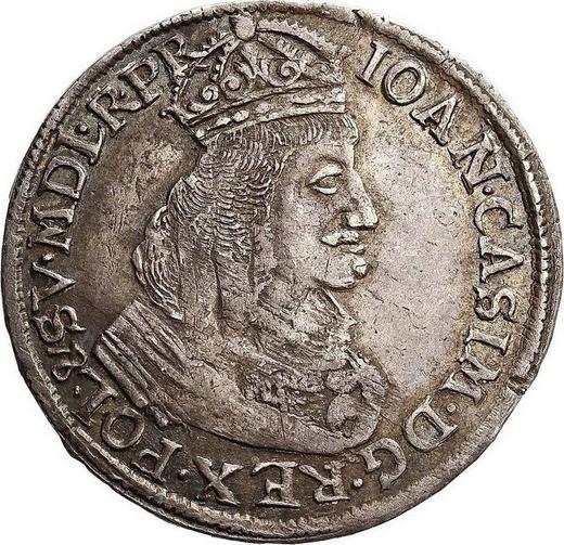 Аверс монеты - Орт (18 грошей) 1651 года WVE "Эльблонг" - цена серебряной монеты - Польша, Ян II Казимир