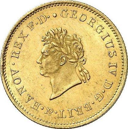 Аверс монеты - 10 талеров 1830 года B - цена золотой монеты - Ганновер, Георг IV