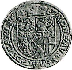 Rewers monety - Dukat 1567 "Litwa" - cena złotej monety - Polska, Zygmunt II August