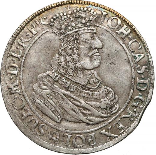 Аверс монеты - Орт (18 грошей) 1663 года DL "Гданьск" - цена серебряной монеты - Польша, Ян II Казимир