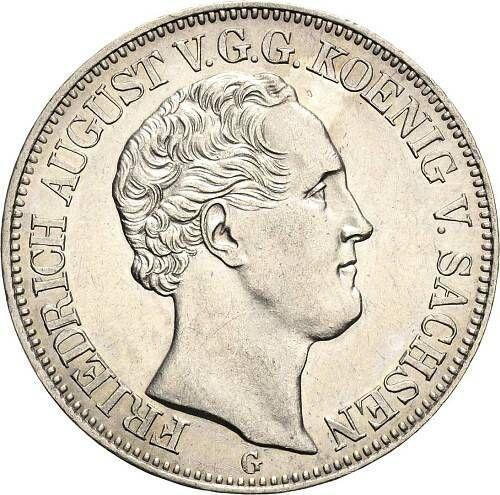 Obverse Thaler 1844 G - Silver Coin Value - Saxony-Albertine, Frederick Augustus II