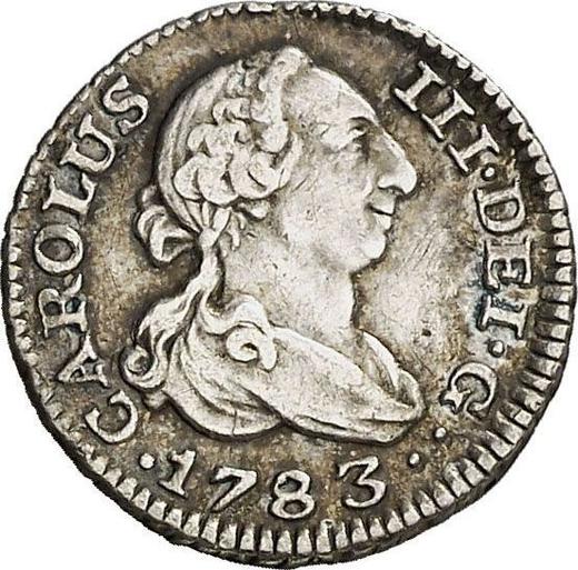 Аверс монеты - 1/2 реала 1783 года M JD - цена серебряной монеты - Испания, Карл III