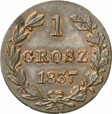 Reverse 1 Grosz 1837 MW - Poland, Russian protectorate