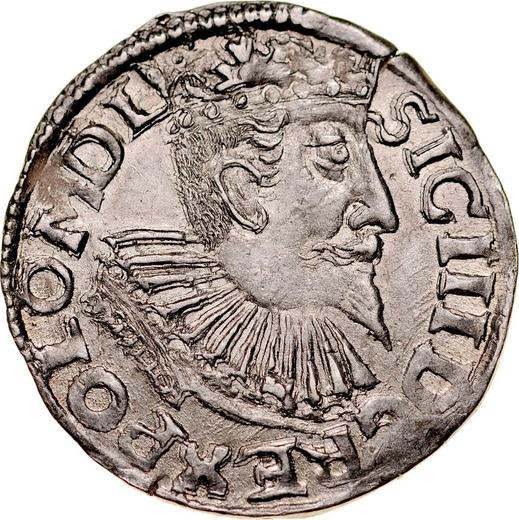 Аверс монеты - Трояк (3 гроша) 1595 года IF SC "Быдгощский монетный двор" - цена серебряной монеты - Польша, Сигизмунд III Ваза