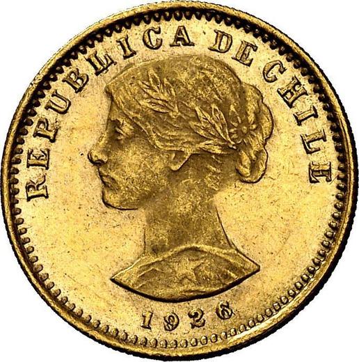 Аверс монеты - 20 песо 1926 года So - цена золотой монеты - Чили, Республика