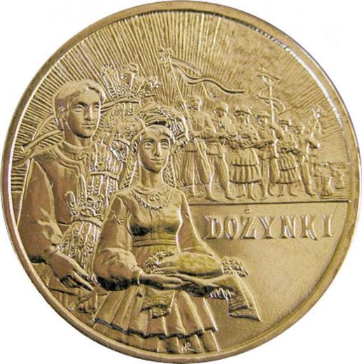Реверс монеты - 2 злотых 2004 года MW NR "Дожинки" - цена  монеты - Польша, III Республика после деноминации