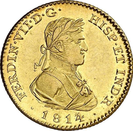 Awers monety - 2 escudo 1814 M GJ "Typ 1813-1814" - cena złotej monety - Hiszpania, Ferdynand VII