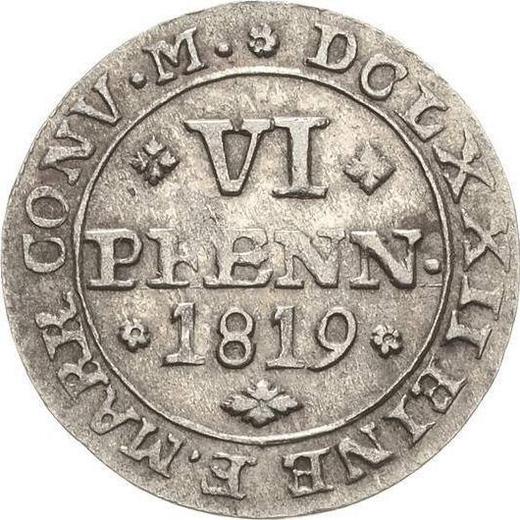 Rewers monety - 6 fenigów 1819 FR - cena srebrnej monety - Brunszwik-Wolfenbüttel, Karol II