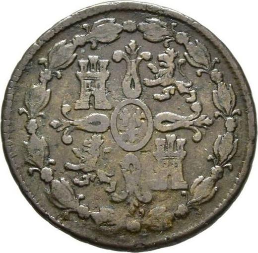 Реверс монеты - 8 мараведи 1790 года - цена  монеты - Испания, Карл IV