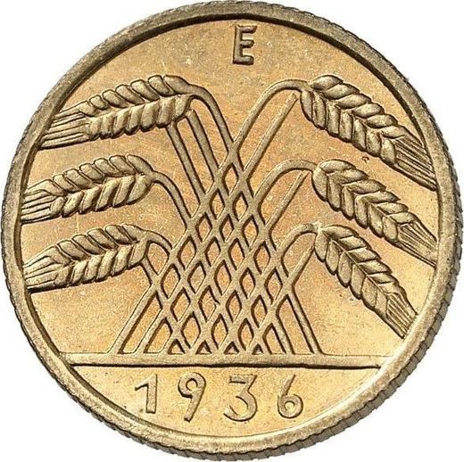 Реверс монеты - 10 рейхспфеннигов 1936 года E - цена  монеты - Германия, Bеймарская республика