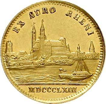Реверс монеты - Дукат MDCCCLXIII (1863) года - цена золотой монеты - Бавария, Максимилиан II