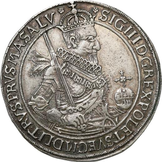 Аверс монеты - Талер 1630 года HL "Торунь" - цена серебряной монеты - Польша, Сигизмунд III Ваза
