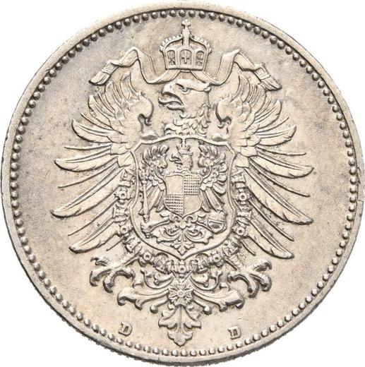Реверс монеты - 1 марка 1883 года D "Тип 1873-1887" - цена серебряной монеты - Германия, Германская Империя