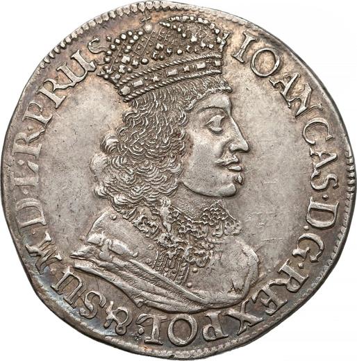Аверс монеты - Орт (18 грошей) 1650 года GR "Гданьск" - цена серебряной монеты - Польша, Ян II Казимир