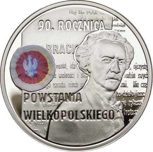 Reverso 10 eslotis 2008 MW UW "90 aniversario de la Sublevación de Gran Polonia" - valor de la moneda de plata - Polonia, República moderna