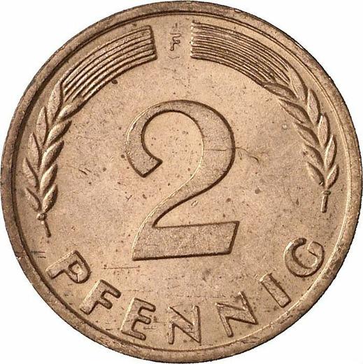 Аверс монеты - 2 пфеннига 1970 года F - цена  монеты - Германия, ФРГ