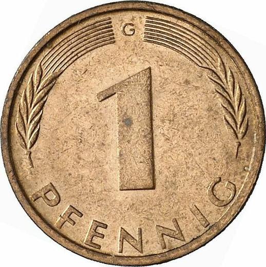 Anverso 1 Pfennig 1971 G - valor de la moneda  - Alemania, RFA
