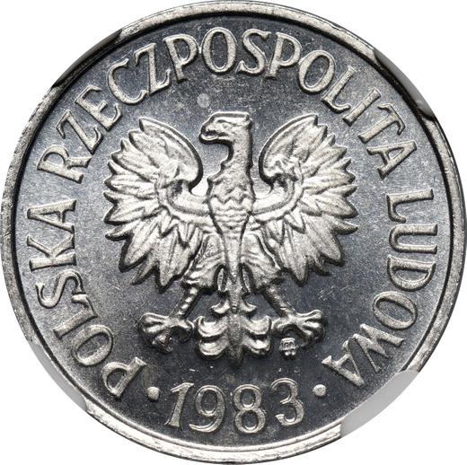 Awers monety - 20 groszy 1983 MW - cena  monety - Polska, PRL