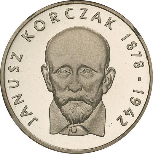 Реверс монеты - 100 злотых 1978 года MW "Януш Корчак" Серебро - цена серебряной монеты - Польша, Народная Республика