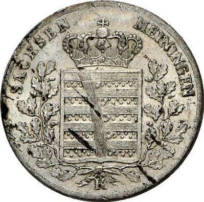 Anverso 3 kreuzers 1836 K - valor de la moneda de plata - Sajonia-Meiningen, Bernardo II