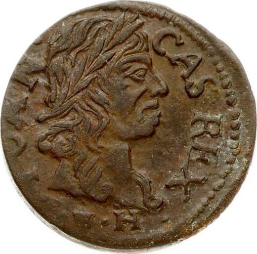 Anverso Szeląg 1665 GFH "Boratynka lituana" Cabeza de ciervo - valor de la moneda  - Polonia, Juan II Casimiro