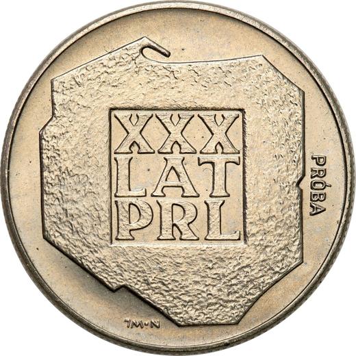 Rewers monety - PRÓBA 20 złotych 1974 MW JMN "XXX lat PRL" Nikiel - cena  monety - Polska, PRL