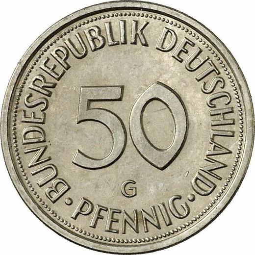 Аверс монеты - 50 пфеннигов 1981 года G - цена  монеты - Германия, ФРГ
